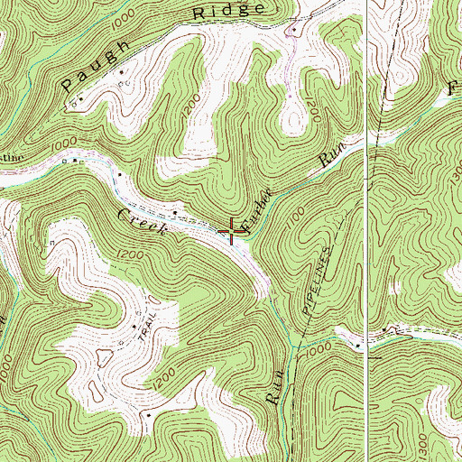 Topographic Map of Furbee Run, WV