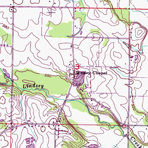 Topographic Map of Wesley Chapel United Methodist Church, AL