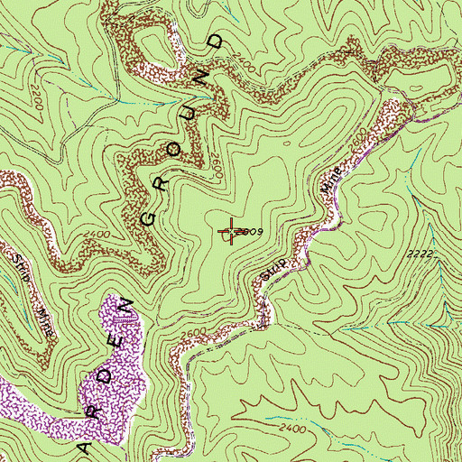 Topographic Map of Garden Ground Mountain, WV