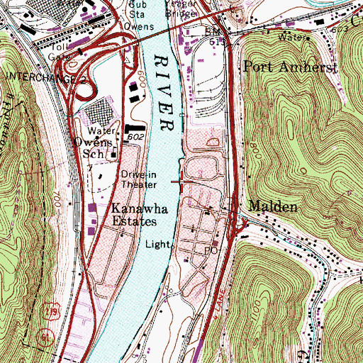 Topographic Map of Georges Creek, WV