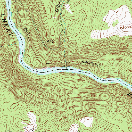 Topographic Map of Gibson Run, WV