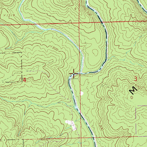 Topographic Map of West Fork Little River, AL