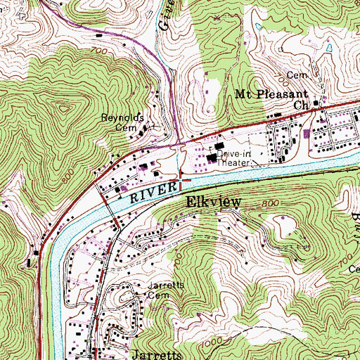 Topographic Map of Given Fork, WV