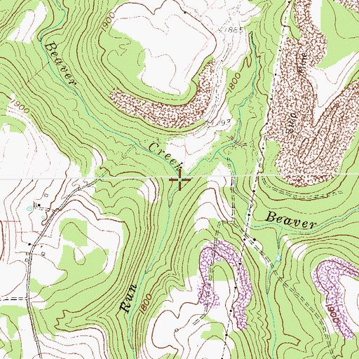 Topographic Map of Glade Run, WV