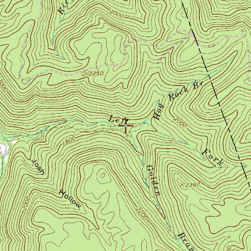 Topographic Map of Golden Branch, WV