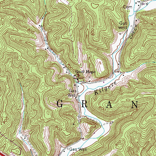 Topographic Map of Good Hope Church, WV