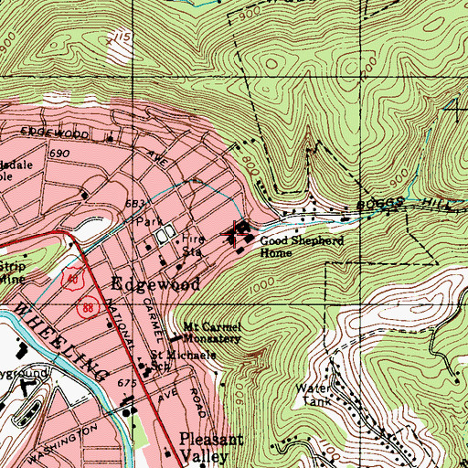 Topographic Map of Good Shepherd Home, WV