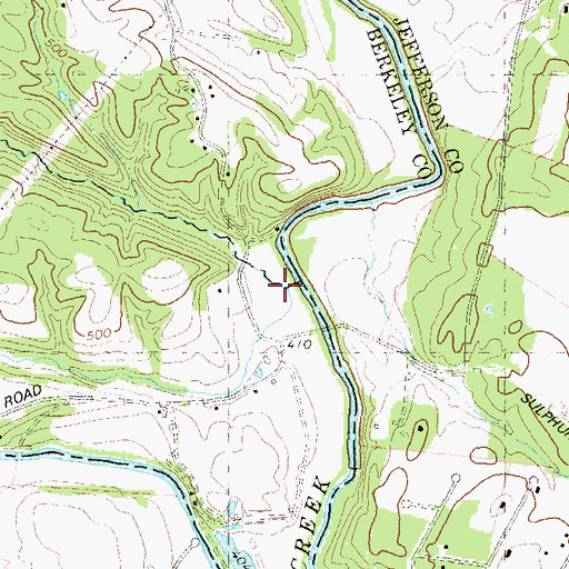 Topographic Map of Goose Creek, WV