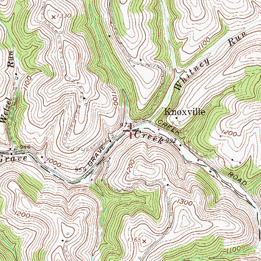 Topographic Map of Gosney Run, WV