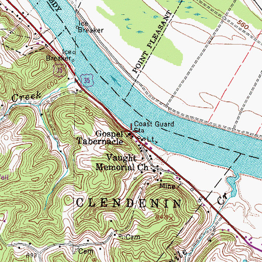 Topographic Map of Gospel Tabernacle, WV