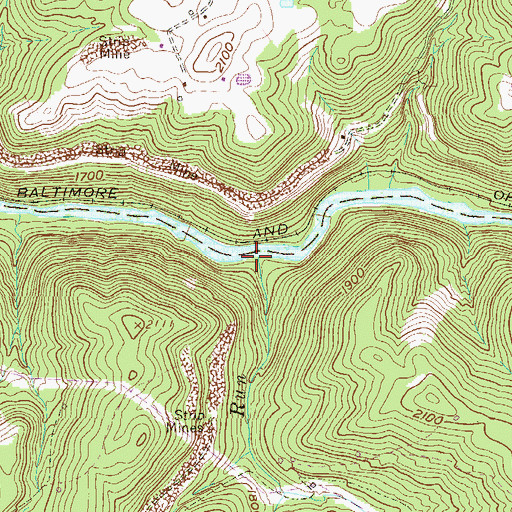 Topographic Map of Gower Run, WV