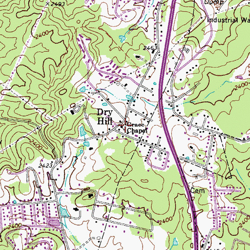 Topographic Map of Grace Chapel, WV