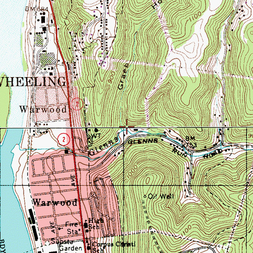 Topographic Map of Graeb Hollow, WV