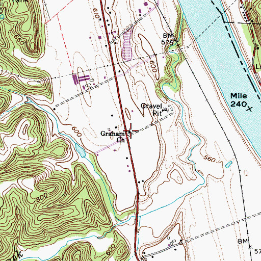 Topographic Map of Graham Church, WV