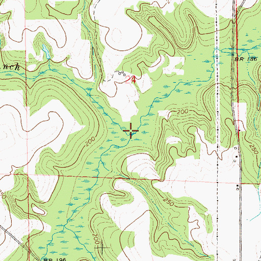 Topographic Map of White Branch, AL