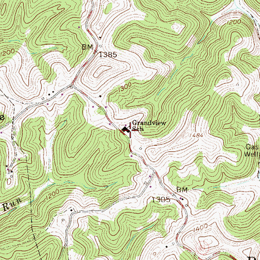 Topographic Map of Grandview School (historical), WV