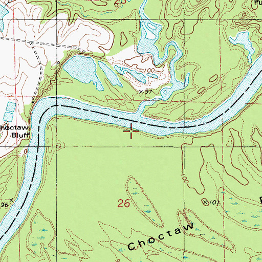 Topographic Map of White Creek, AL