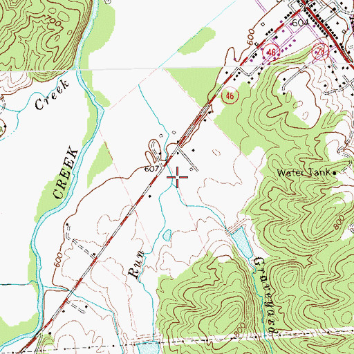 Topographic Map of Graveyard Run, WV