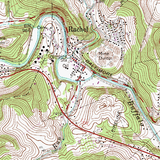 Topographic Map of Grays Run, WV