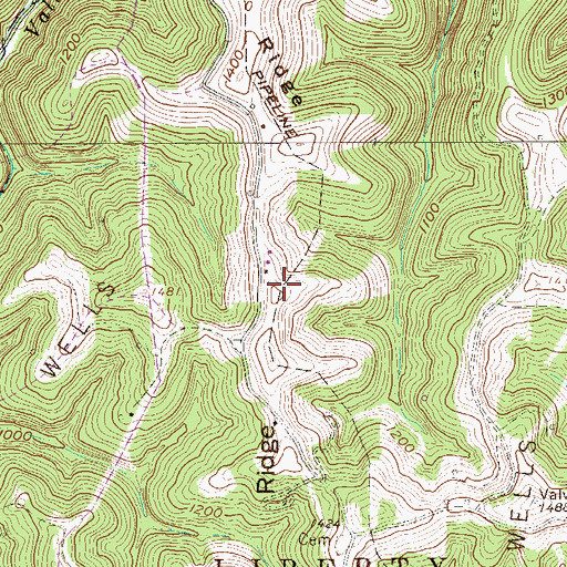 Topographic Map of Greenfield Ridge, WV