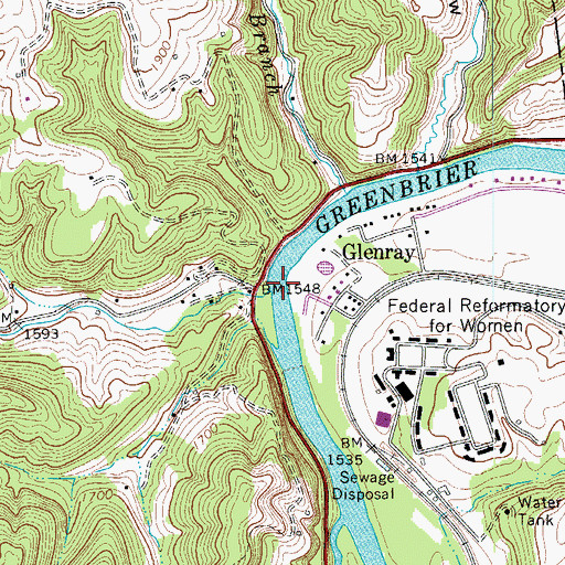 Topographic Map of Griffith Creek, WV
