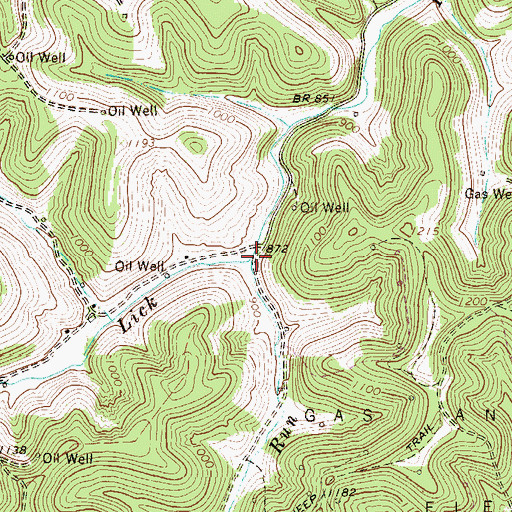 Topographic Map of Grouse Run, WV