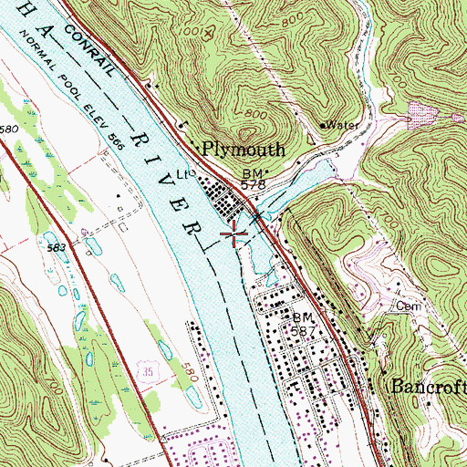 Topographic Map of Guano Creek, WV