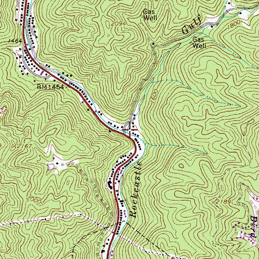 Topographic Map of Gulf Branch, WV