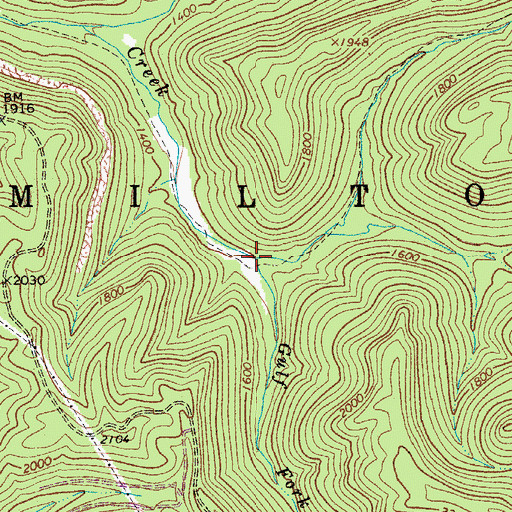 Topographic Map of Gulf Fork, WV