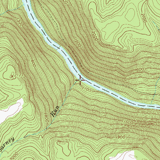 Topographic Map of Hackelbarney Run, WV