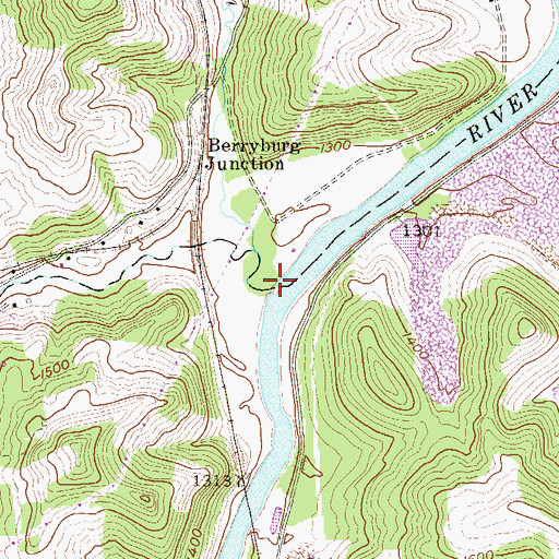 Topographic Map of Hackers Creek, WV
