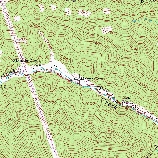 Topographic Map of Hager Cemetery, WV