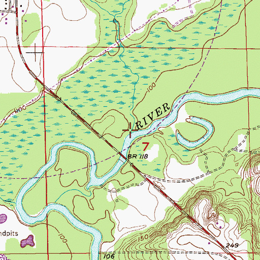 Topographic Map of Wilkerson Creek, AL