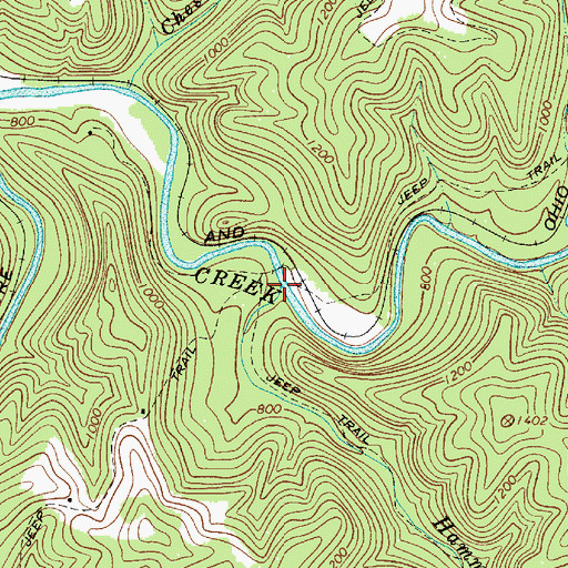 Topographic Map of Hammocks Fork, WV