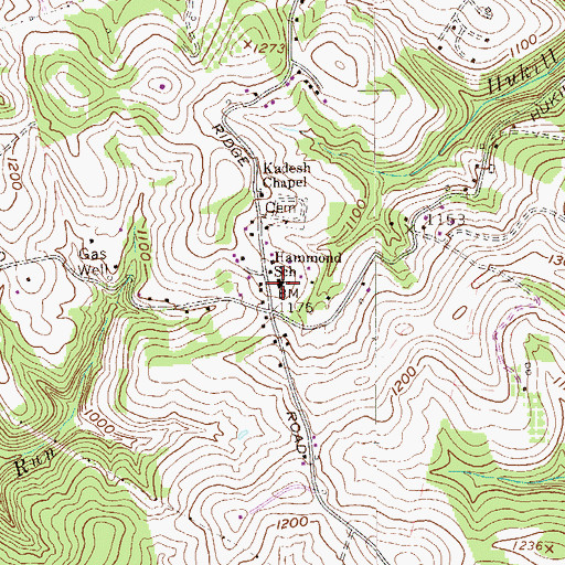 Topographic Map of Hammond School (historical), WV