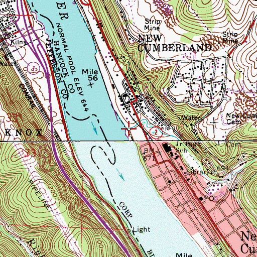 Topographic Map of Hardin Run, WV