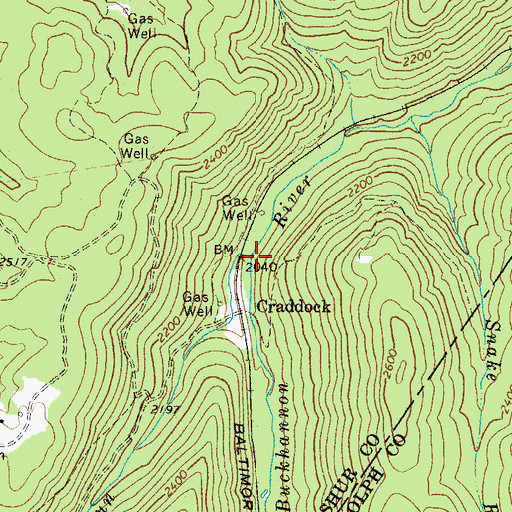 Topographic Map of Hell Run, WV
