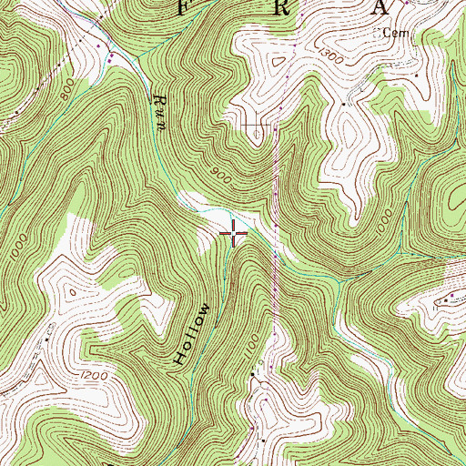 Topographic Map of Henderson Hollow, WV