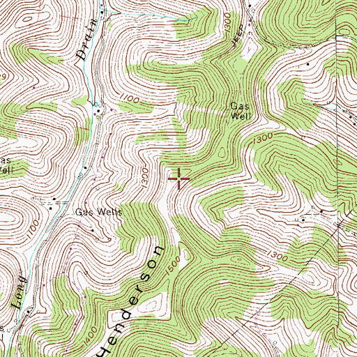 Topographic Map of Henderson Ridge, WV