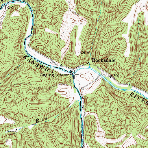 Topographic Map of Henry Fork, WV
