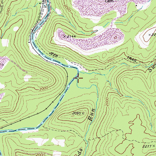 Topographic Map of Herods Run, WV