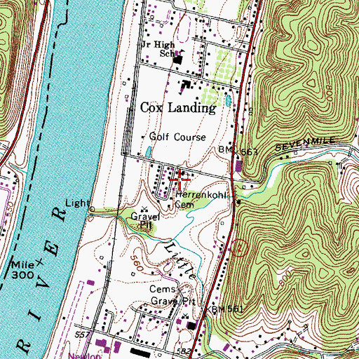 Topographic Map of Herrenkohl Cemetery, WV