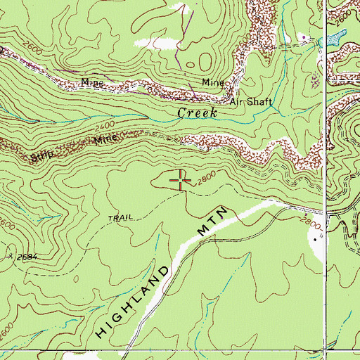 Topographic Map of Highland Mountain, WV