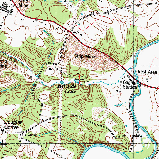 Topographic Map of Hillside Lake, WV