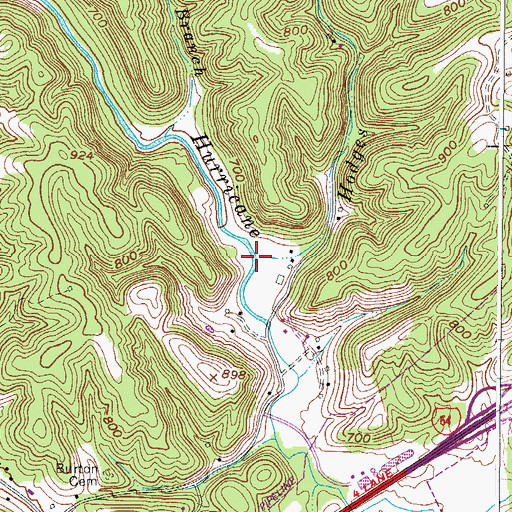 Topographic Map of Hodges Branch, WV