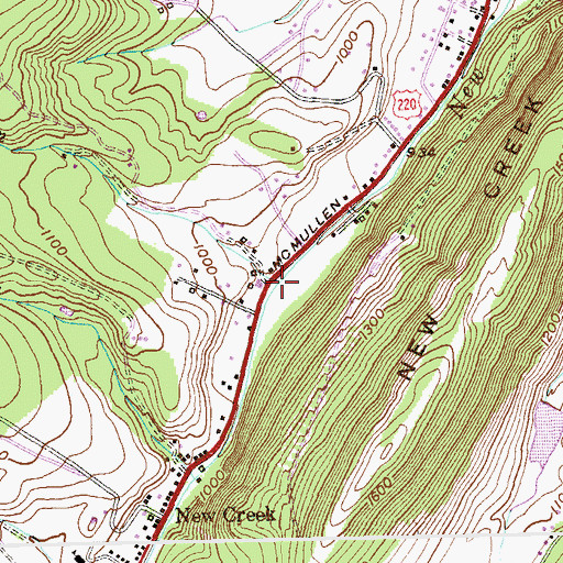 Topographic Map of Hoffman Run, WV