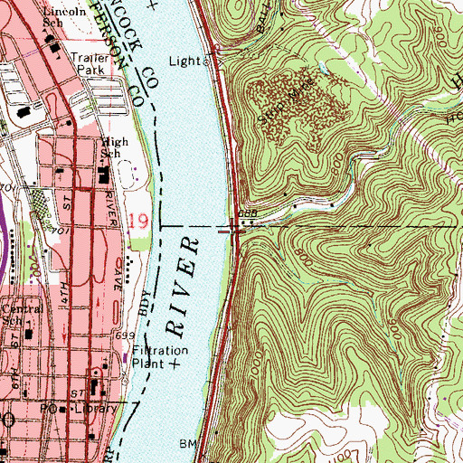 Topographic Map of Holbert Run, WV