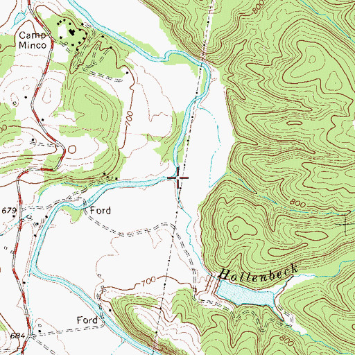 Topographic Map of Hollenbeck Run, WV
