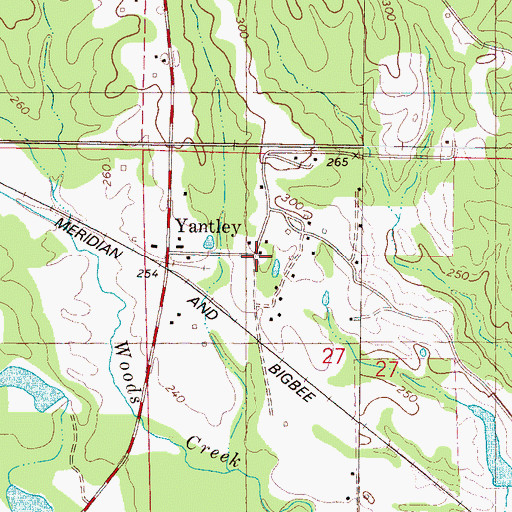 Topographic Map of Yantley, AL