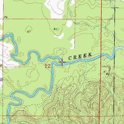 Topographic Map of Yantley Creek, AL